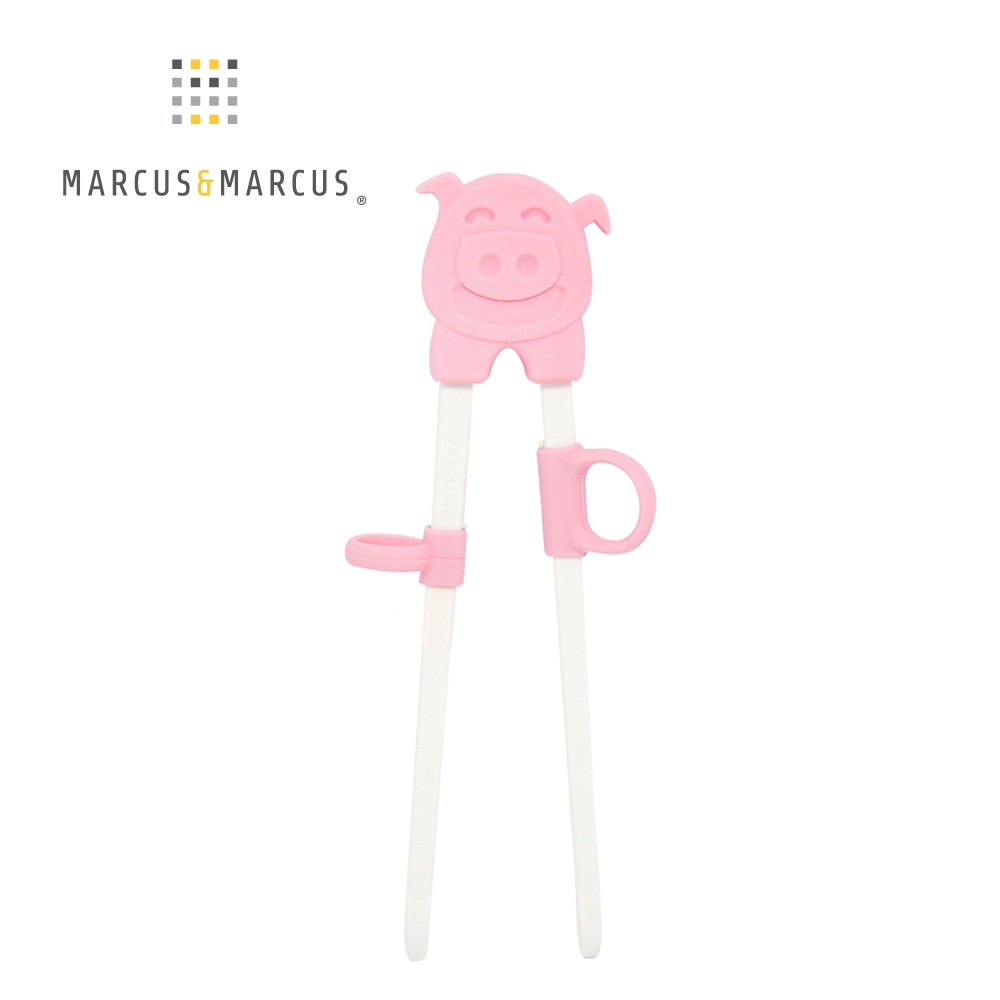 加拿大Marcus & Marcus 動物樂園 - 幼兒學習筷-粉紅豬(粉)