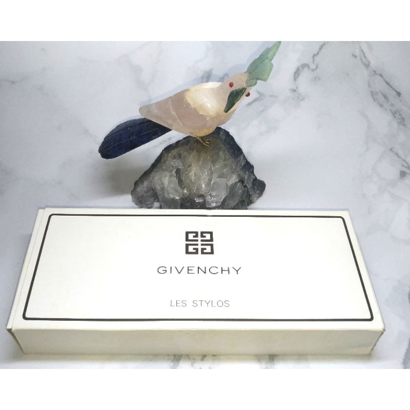 天天小舖 日製 GIVENCHY 紀梵希 八面體 銀色 旋轉出芯 原子筆 新品 正品 精品名牌