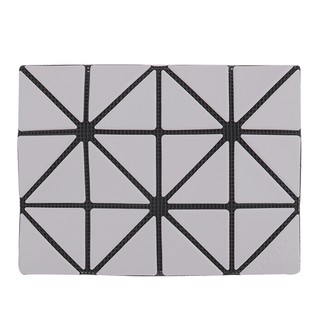 ISSEY MIYAKE BAOBAO- 幾何方格皮質3x4名片夾(淺灰白)霧面
