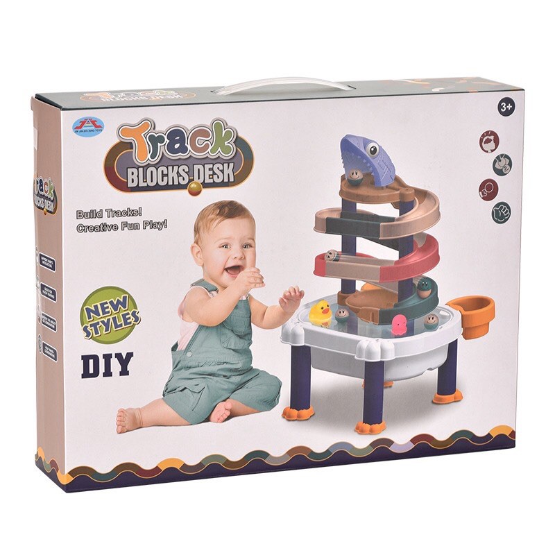 Track Blocks Desk  百變軌道積木桌 積木桌 學習桌戲水軌道 一桌多用 洗澡玩具 益智玩具