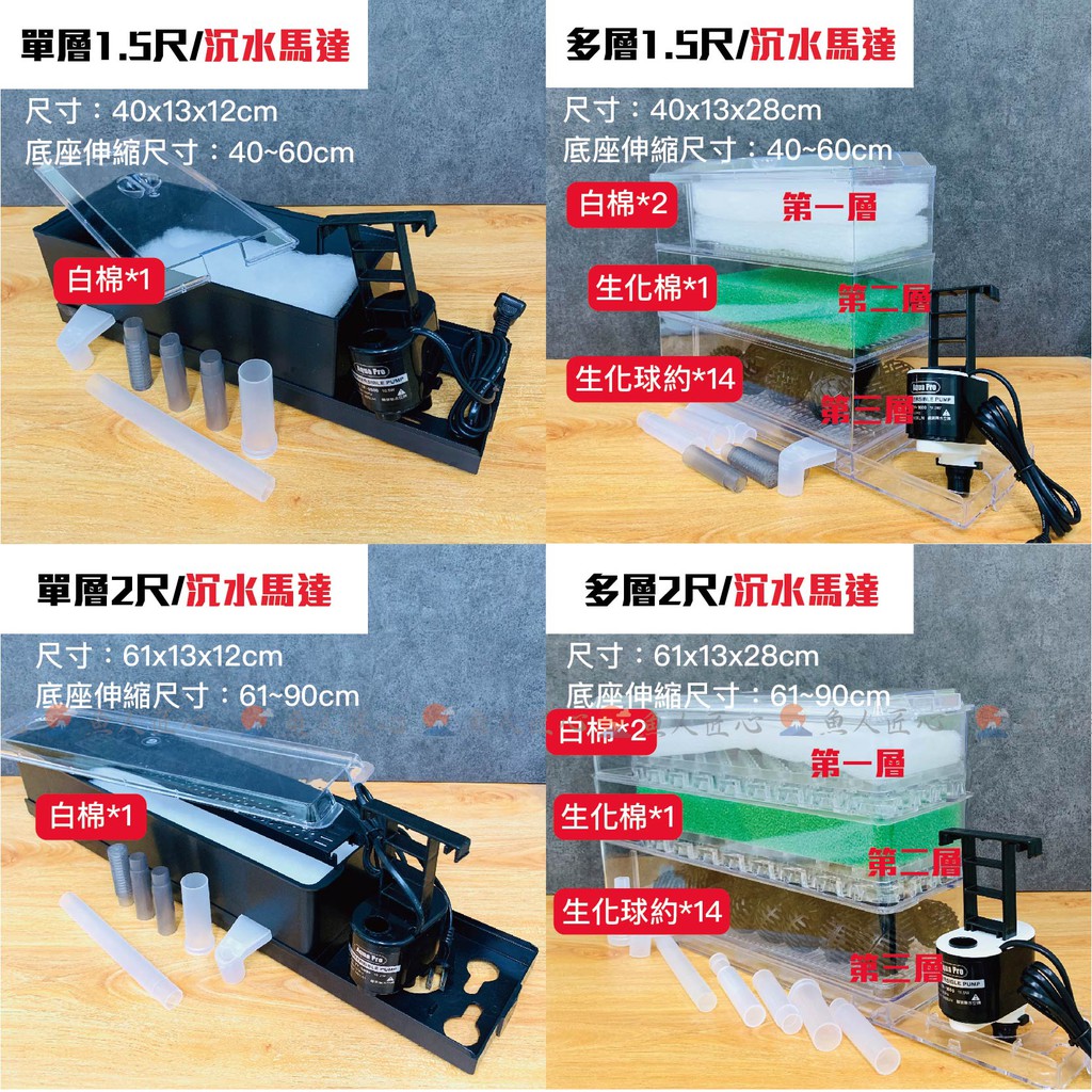 魚匠 上部過濾槽 生化過濾槽 含馬達 濾材 適用1 5 2尺 上部過濾槽 滴流盒 水族過濾器 魚缸淨水 培菌 蝦皮購物