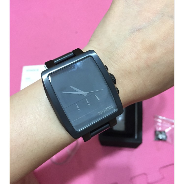 全新 現貨 專櫃 NIXON 尼克森 手錶 黑色 方型 A324-001 男女皆可 百貨公司購入