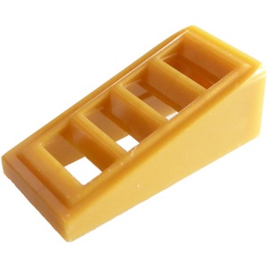 [樂磚庫] LEGO 61409 斜形 基本型 珍珠金色 1x2x0.6(18°) 6167584