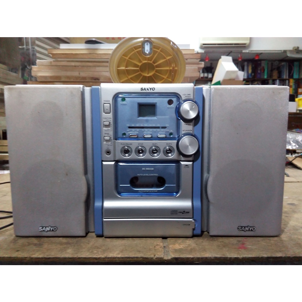 二手迷你音響 SANYO三洋音響 DC-MS430 收音機CD 卡帶 故障機 零件機