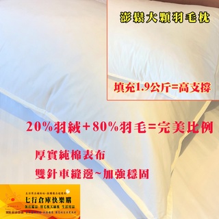 純棉表布 大顆 2公斤 羽毛枕 天絲枕 Q彈枕 杜邦枕 睡眠品質提昇 羽絨枕 舒適 透氣枕 飯店枕 七行倉庫 快樂購