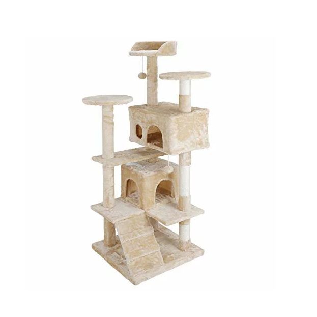 (二手)喵/貓跳台 日本製 133cm 超穩 2個貓室 法蘭絨 貓城堡 貓爬架 貓樹 可議價