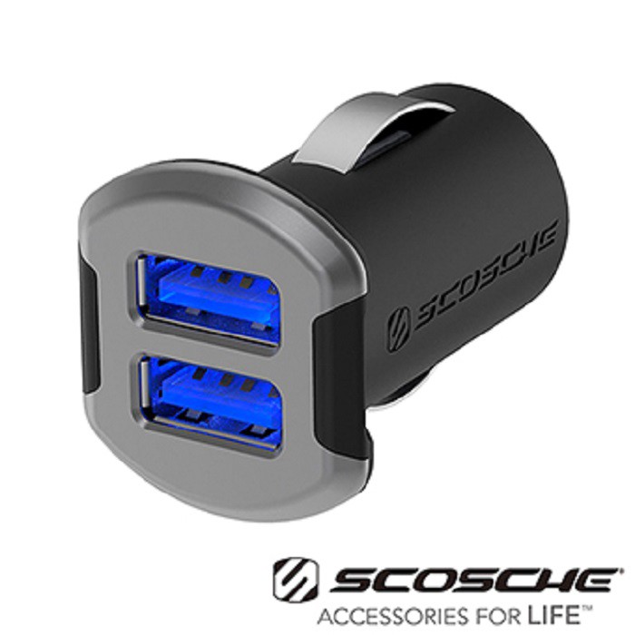 SCOSCHE12W雙孔USB車用充電器