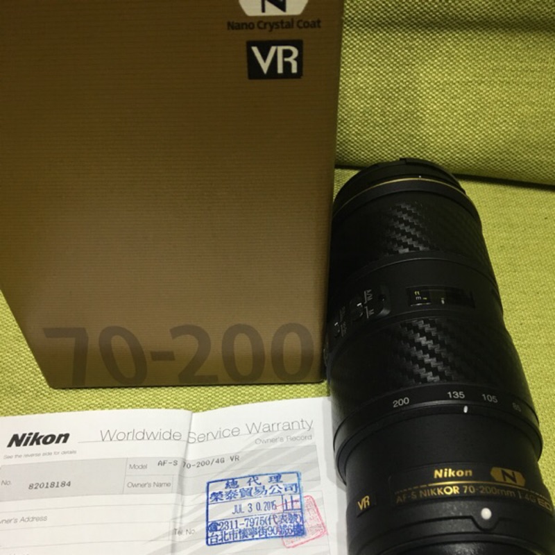 Nikon AF-S 70-200mm F4 G ED VR五級 小小黑 公司貨 - 只有鏡頭