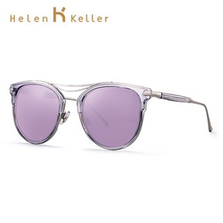 Helen Keller 時尚偏光墨鏡 透紫優雅款 抗紫外線 H8625