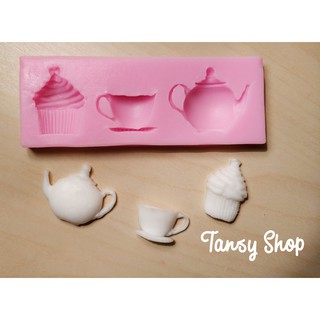 H78【TANSY SHOP】翻糖模具滿三件打八折！ 其他 下午茶組 茶壺 咖啡杯 點心 矽膠模具 翻糖DIY烘焙工具
