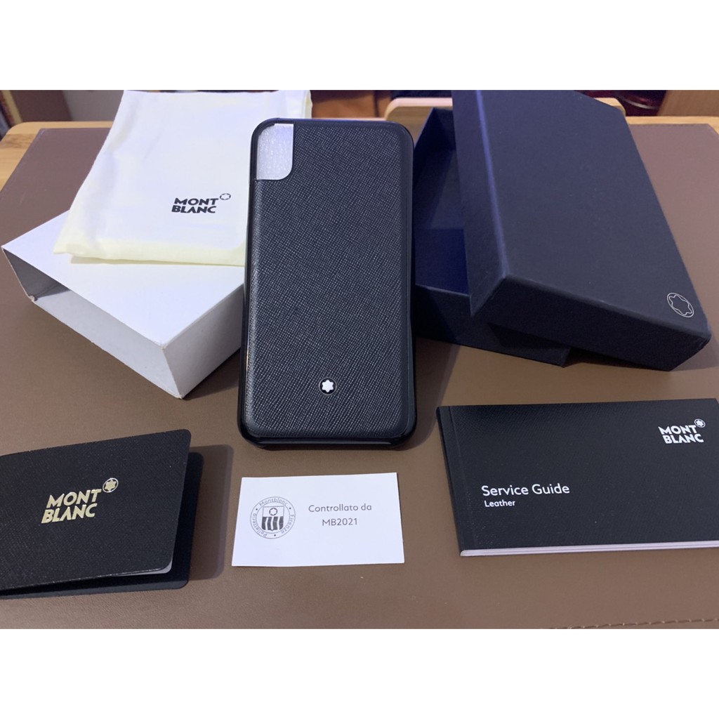 Montblanc 萬寶龍 匠心系列 124870 iphone X/XS 手機保護殼 原廠盒裝配件完整