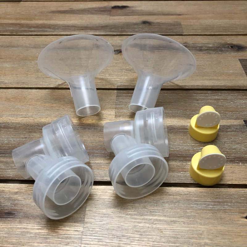 medela 美樂小型電動吸乳器配件 白色薄膜/黃色活塞/24mm標準吸乳罩/27mm吸乳罩