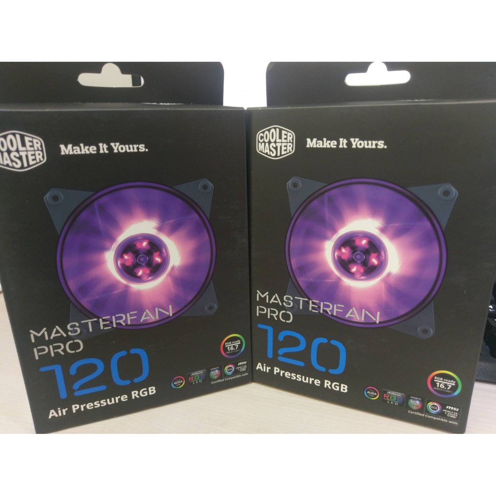 Cooler Master 酷碼 MasterFan Pro 120 風壓型 RGB 12cm (X2可單買)