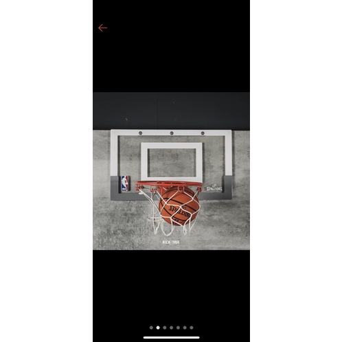 NBA SPALDING 小籃框 灌籃 自行收納 居家防疫 籃球 透明籃板 彈簧鋼框