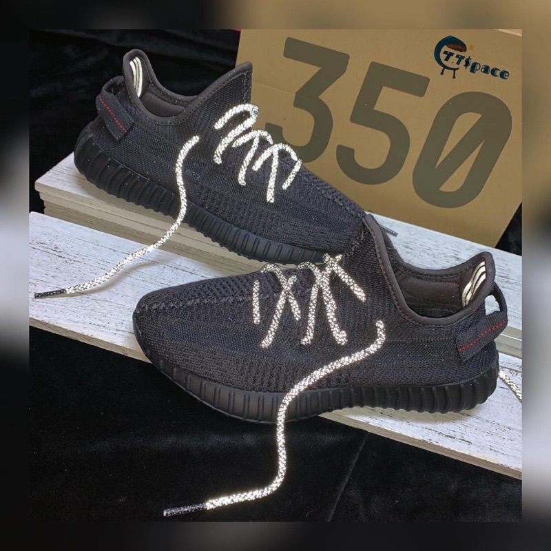 CTT $pace🔹Adidas yeezy boost 350V2 black 黑魂 鞋帶反光 男女情侶鞋🔹