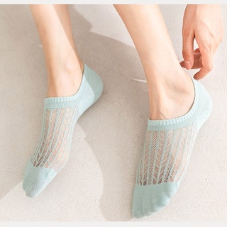 女襪 鏤空襪子 女士夏季薄款可愛隱形 襪網眼透氣純色淺口船襪