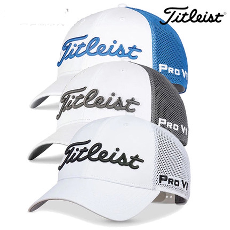 新款正品Titleist高爾夫球帽golf男士網眼透氣鴨舌帽運動休閒帽子