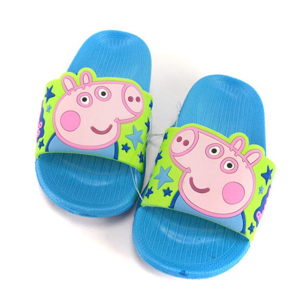 童鞋/粉紅豬小弟 喬治 Peppa Pig正版授權 .佩佩豬輕量拖鞋(PG0019) 藍14-19號