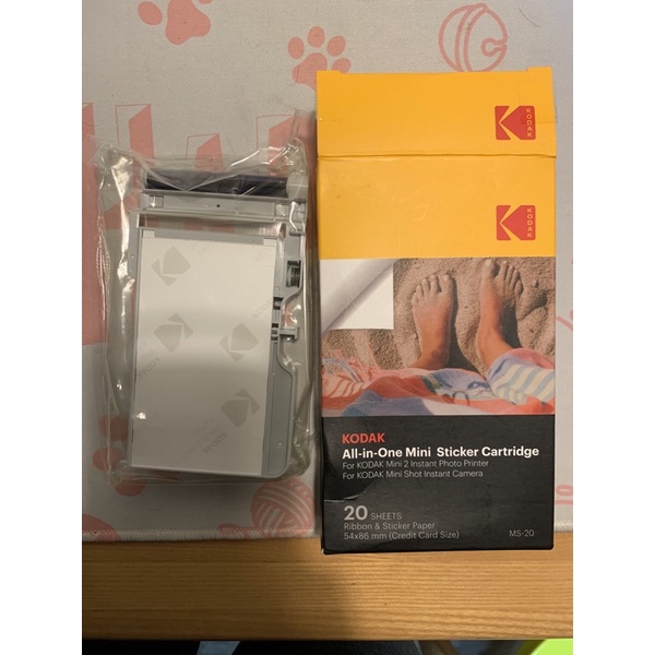 KODAK 柯達 Mini 2 專用相片紙 口袋型相印機專用相片紙 連墨盒 MS-20貼紙式相片紙10張