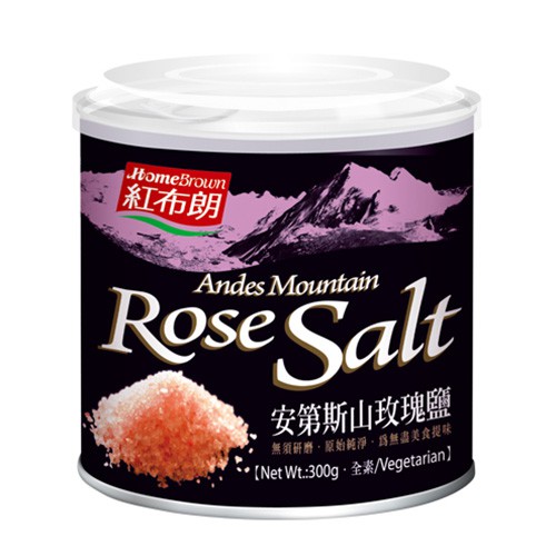 【紅布朗】安地斯山玫瑰鹽(300g/罐裝)