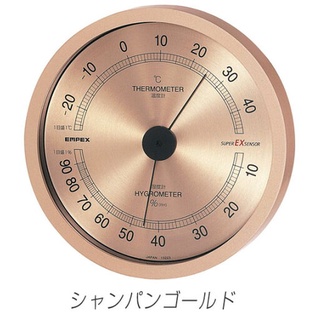 【日本舞鶴馬】~代購~ 日本製 EMPEX 壁掛式 高精度 金色 時尚裝飾 溫溼度計 有質感 溫度/溼度計EX-2728