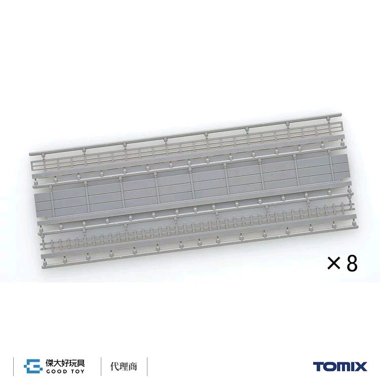TOMIX 3089 軌道配件 寬路基軌道側壁 S158.5  (欄杆、側壁、圍欄：3種×8入)