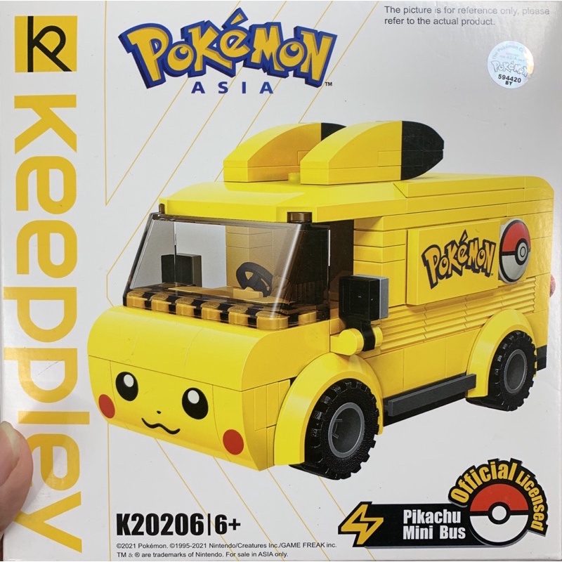 皮卡丘 造型 積木車 積木 迷你 巴士 Pokémon