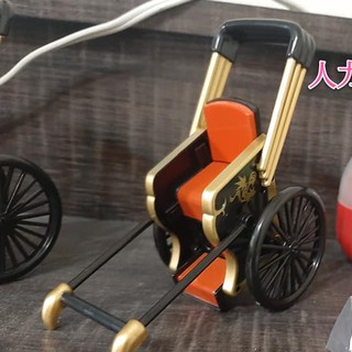 扭蛋 玩盒 玩具 人力車 拉車 紅葉 花紋 造型 模型 造型 輪子 車夫 古風 高級 貴族 四季 可愛 系列
