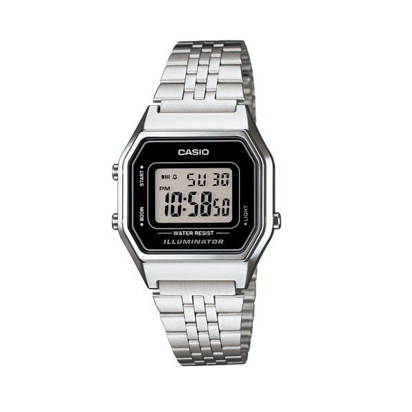 CASIO 卡西歐 熱銷復古 經典復古數字型電子錶(LA680WA-1)-銀色(LA670WGA-1)