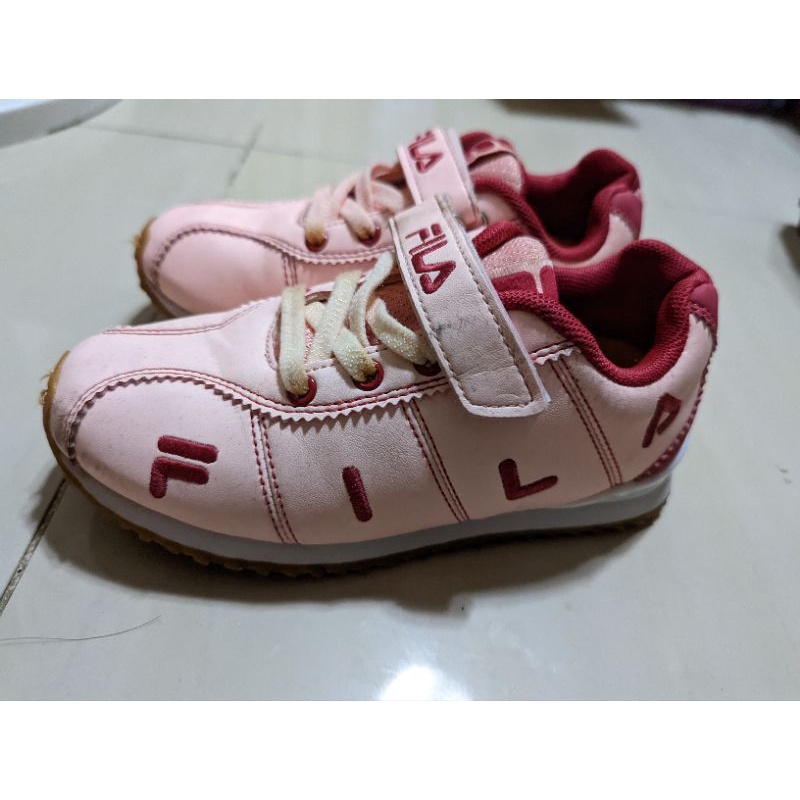 二手 FILA童鞋 粉紅色 19cm