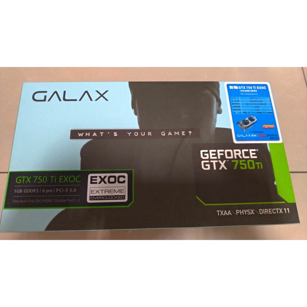 GALAX GEFORCE GTX 750 Ti EX OC 1GB DDR5