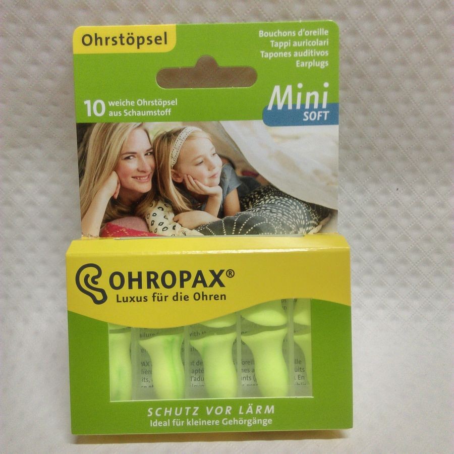 德國 Ohropax Mini Soft 舒適耳塞 綠色耳塞 耳道小適用 一盒五對入 AA10