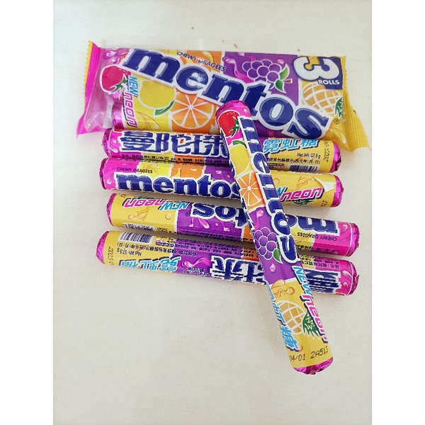 曼陀珠 mentos 霓虹糖 糖果 可樂 葡萄 獨立包裝