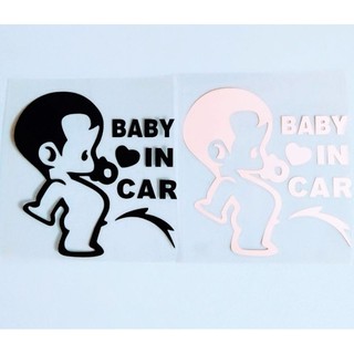 車用貼紙 車貼 鋁貼 防水貼紙 (BABY IN CAR車貼)
