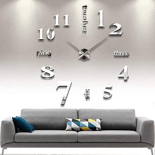 新時尚石英掛鐘 3D 真正的大掛鐘 / DIY 客廳裝飾鐘鏡貼紙