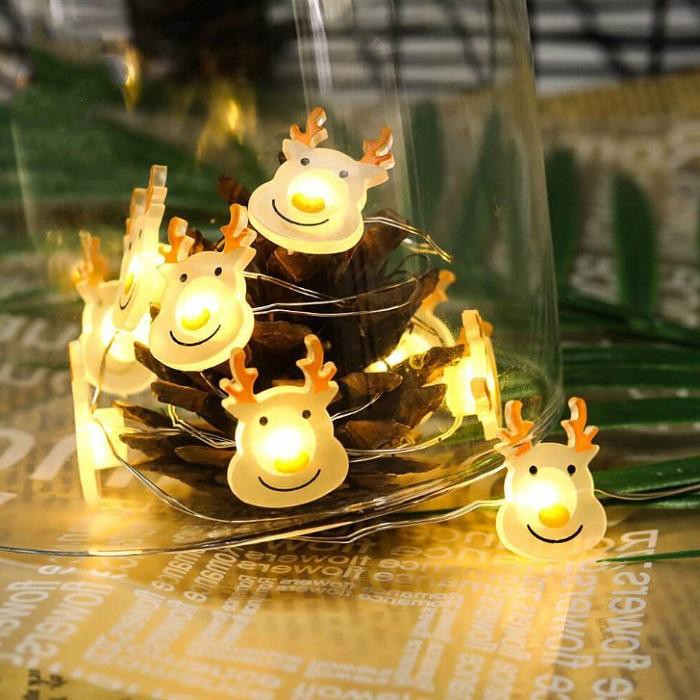 出清 馴鹿燈串 聖誕燈 聖誕節裝飾 led彩燈 銅線燈串 聖誕裝飾 八功能 遙控式 麋鹿燈 麋鹿燈串 聖誕燈串