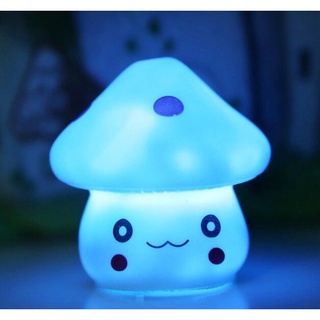 6色七彩蘑菇led小夜燈嬰兒兒童房書桌床頭裝飾燈