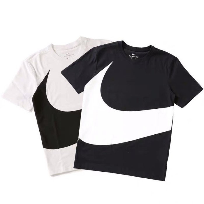  NIKE M NSW TEE HBR SWOOSH 大勾勾短T 短TEE LOGO 黑 白