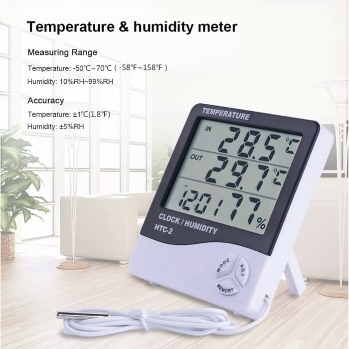 數字台鐘溫度濕度計日曆-多種功能時鐘