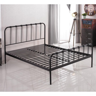obis 床 床架 雙人床架 約瑟夫簡約5尺黑色鐵床架