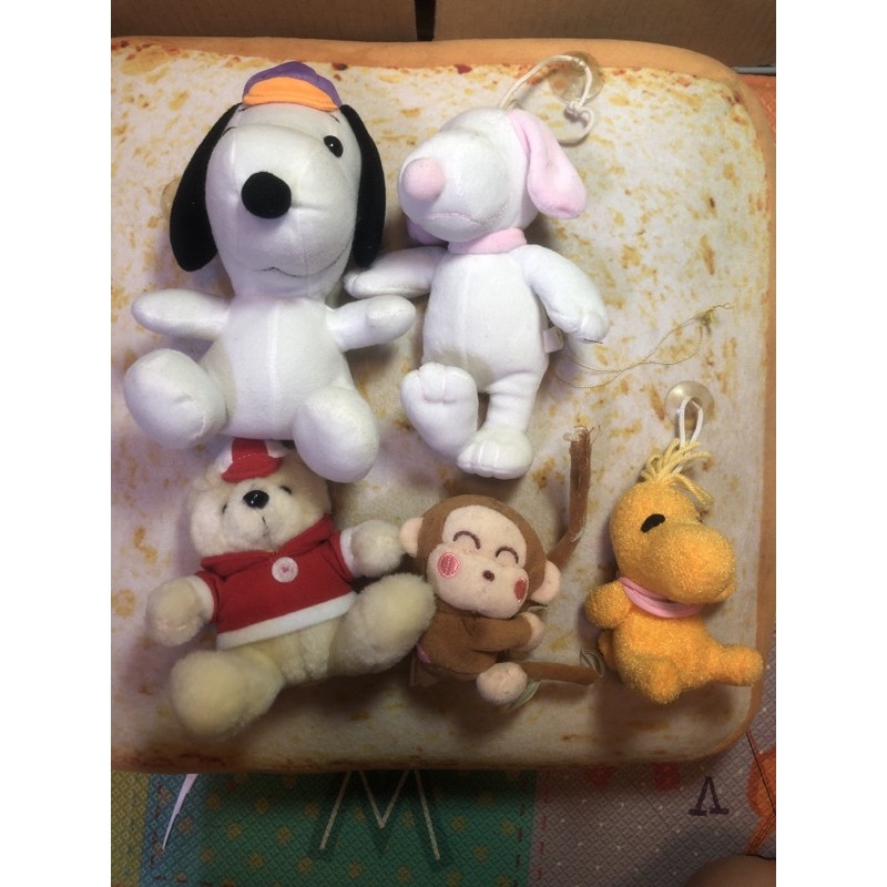 一堆娃娃 布偶 史努比 糊塗塔克 snoopy Woodstock 小熊 猴子布偶。二手玩具 二手布偶