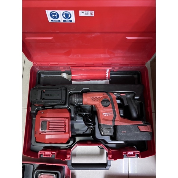 二手外匯 喜利得te6 a36 36v電動鎚鑽HILTI TE6 A36 36v 震動鎚鑚36V 兩電一充一套