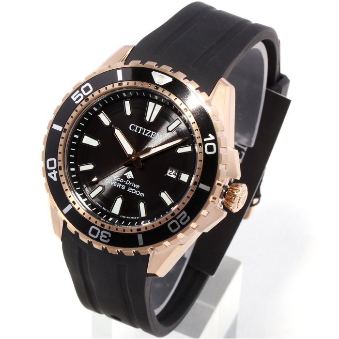 CITIZEN BN0193-17E 星辰錶 手錶 45mm 光動能 運動潛水錶 玫瑰金 黑面盤 男錶女錶