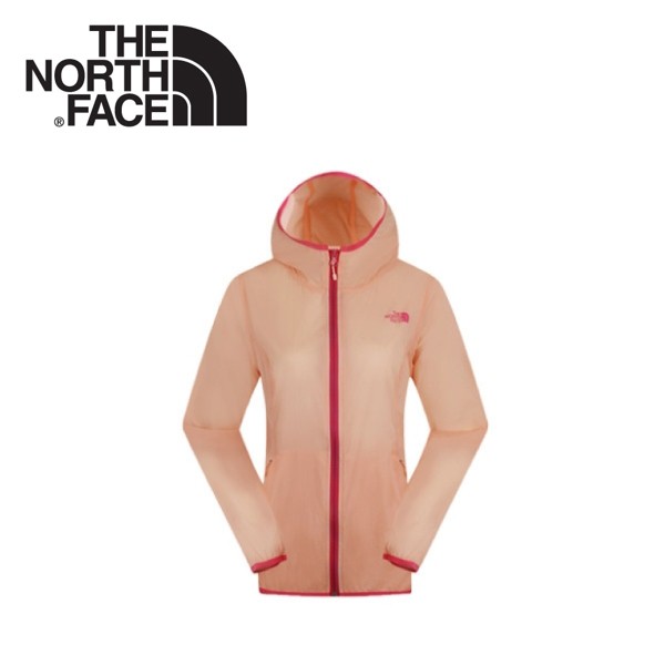 【The North Face 女 排汗外套《橘粉》2VEN/防潑水/休閒外套/戶外/兜帽外套/悠遊山水