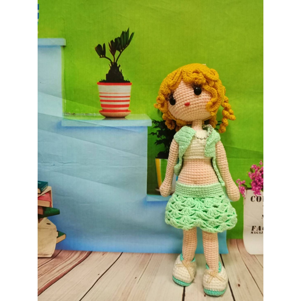 【手作娃娃】女娃 小可愛 裙裝 褲裝 毛線娃娃 手工