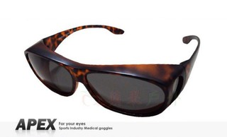 【APEX】234 玳瑁 polarized 可搭配眼鏡使用 抗UV400 寶麗來偏光鏡片 運動型 太陽眼鏡 附原廠盒布