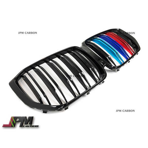 JPM Carbon 水箱護罩 鼻頭 亮黑+金屬三色 雙槓 BMW G05 X5 SUV [熱賣款]