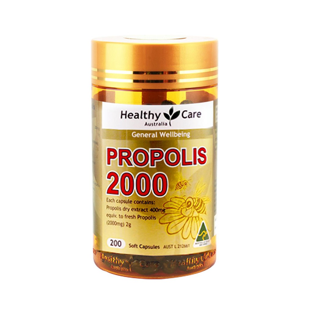 !! 特價!! 現貨 澳洲 Healthy Care 蜂膠 蜂蜜 膠囊 Propolis 2000mg 200粒