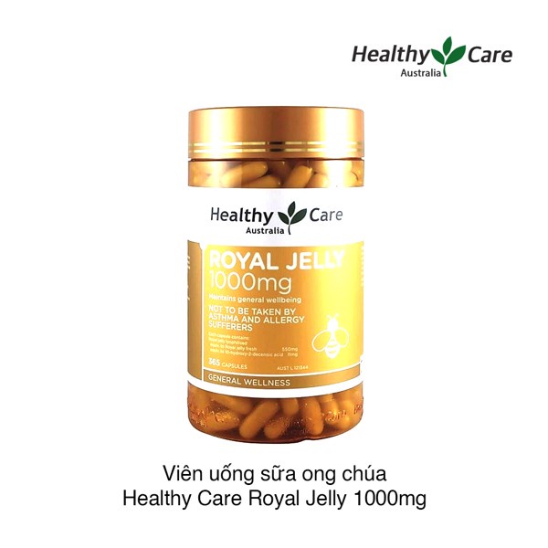 Viên uống sữa ong chúa HEALTHY CARE Royal Jelly 1000mg