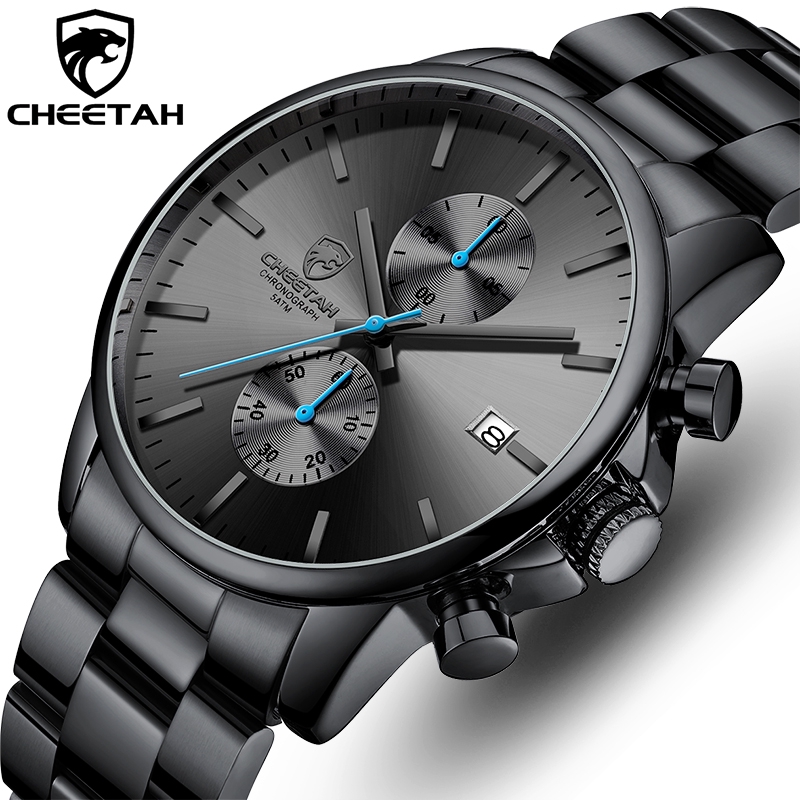 獵豹頂級品牌豪華男士手錶防水運動商務石英腕錶 Jam Tangan Lelaki